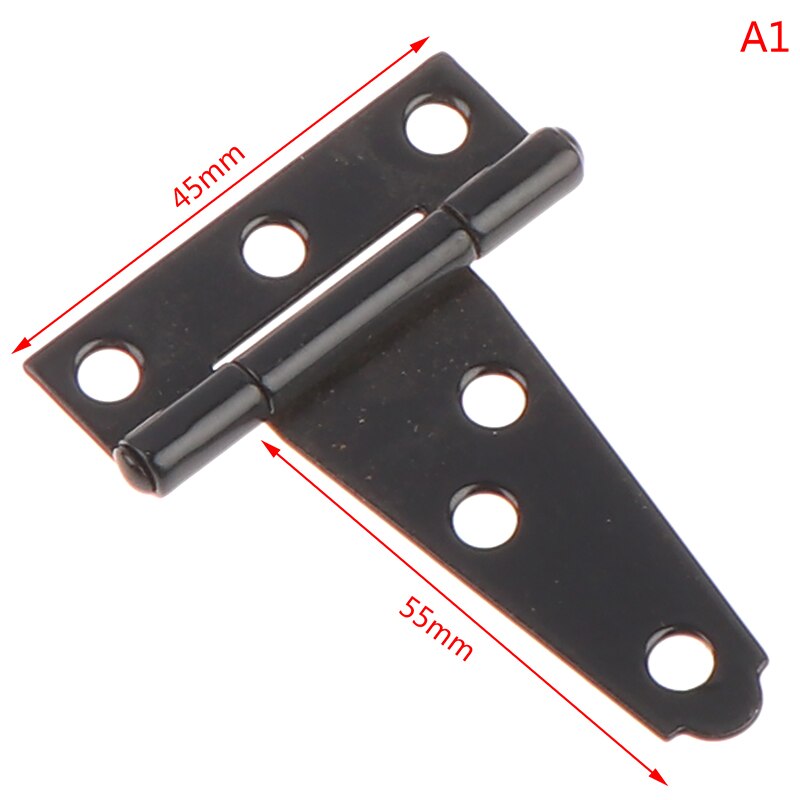 Uds hierro bisagra en te negro T bisagras bisagra de gabinete de jardín cobertizo 2-12 pulgadas de madera puerta de la puerta para la luz puertas de entrada de Hardware de muebles: A1
