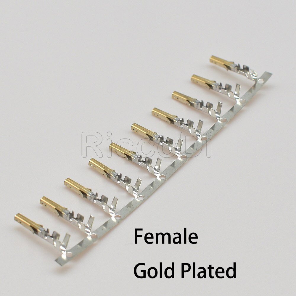 100 Stks/partij 5557 5559 Mm Automotive Kabelboom Connector Terminal: 4.2 Gold Female