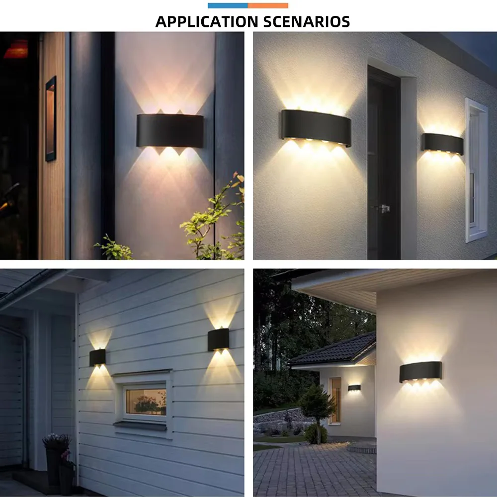 6w 8w 10w 12w udendørs indendørs væglampe led væglampe aluminium vandtæt  ip65 til soveværelse stue trappebelysning