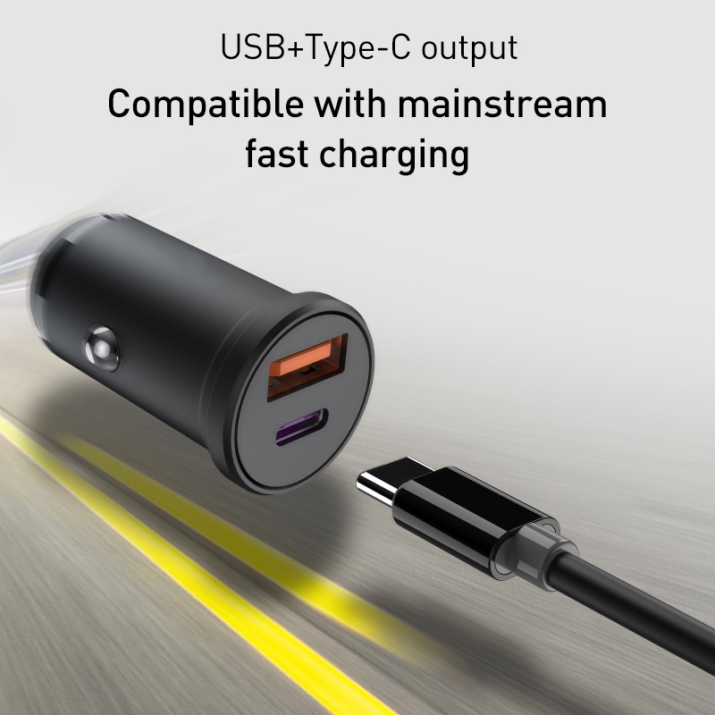Mini usb car charger, fast charging 48w 4,0 pd qc 3,0 charging charger for iphone 12 11 huawei xiaomi mi type-c mobile phone