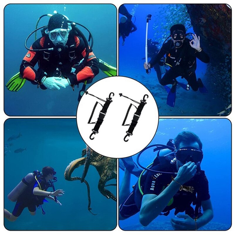 2 stück taucher-lanyards, stahlfeder-lanyards, kamera-lanyards mit schnellverschluss und tauchclips