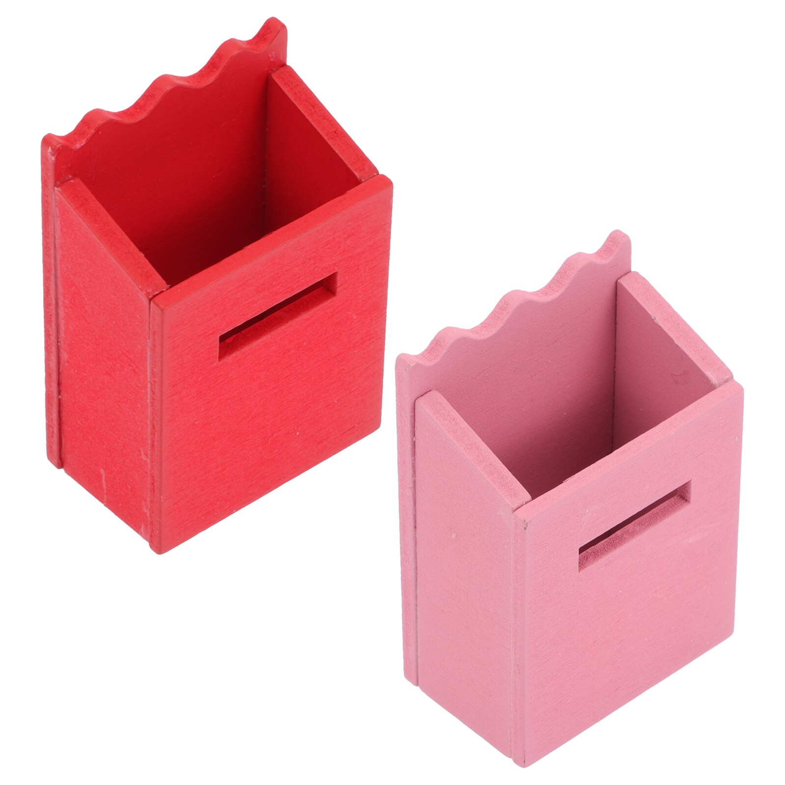 Décorations de Mini maison adorables 2 pièces, modèles de Mini boîte aux lettres, décorations de scène de Mini maison