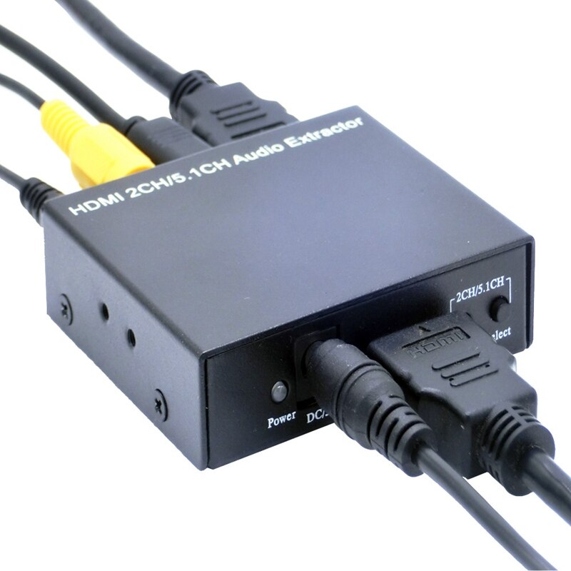 HDMI o Splitter to Optical Fiber Coaxial 3.5 to HDMI 4K Video Decoder Converter(EU Plug)