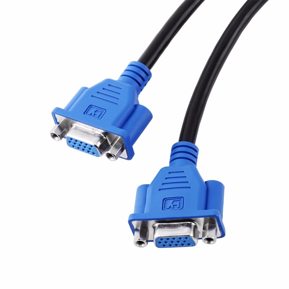 DMS-59 Pin 5.9mm Male to 2 VGA 15 Pin Female Splitter Adapter Cable Lead Wire For HP Dell Monitor TV Projector Computer