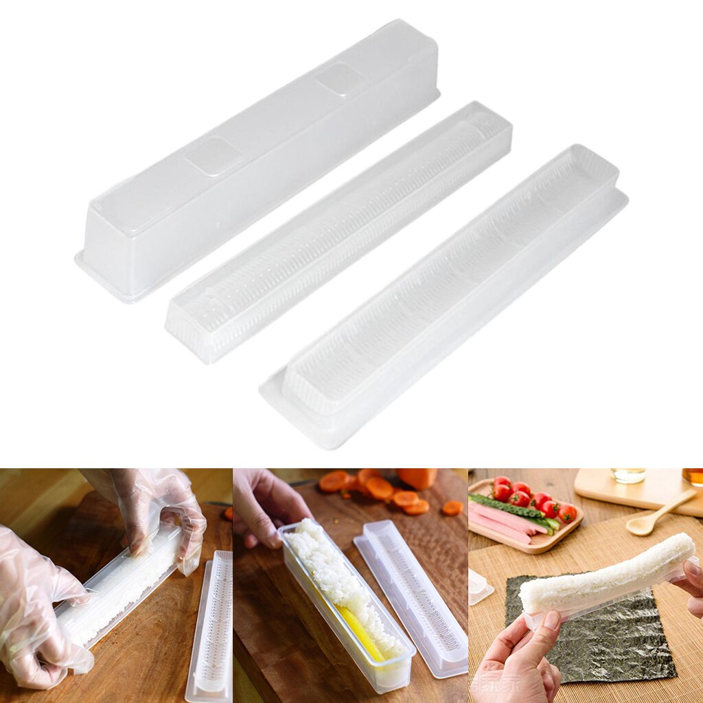 Sushi Maker Kit for Beginners 3Pcs/Set Sushi Making Kit Plastic Non-Stick