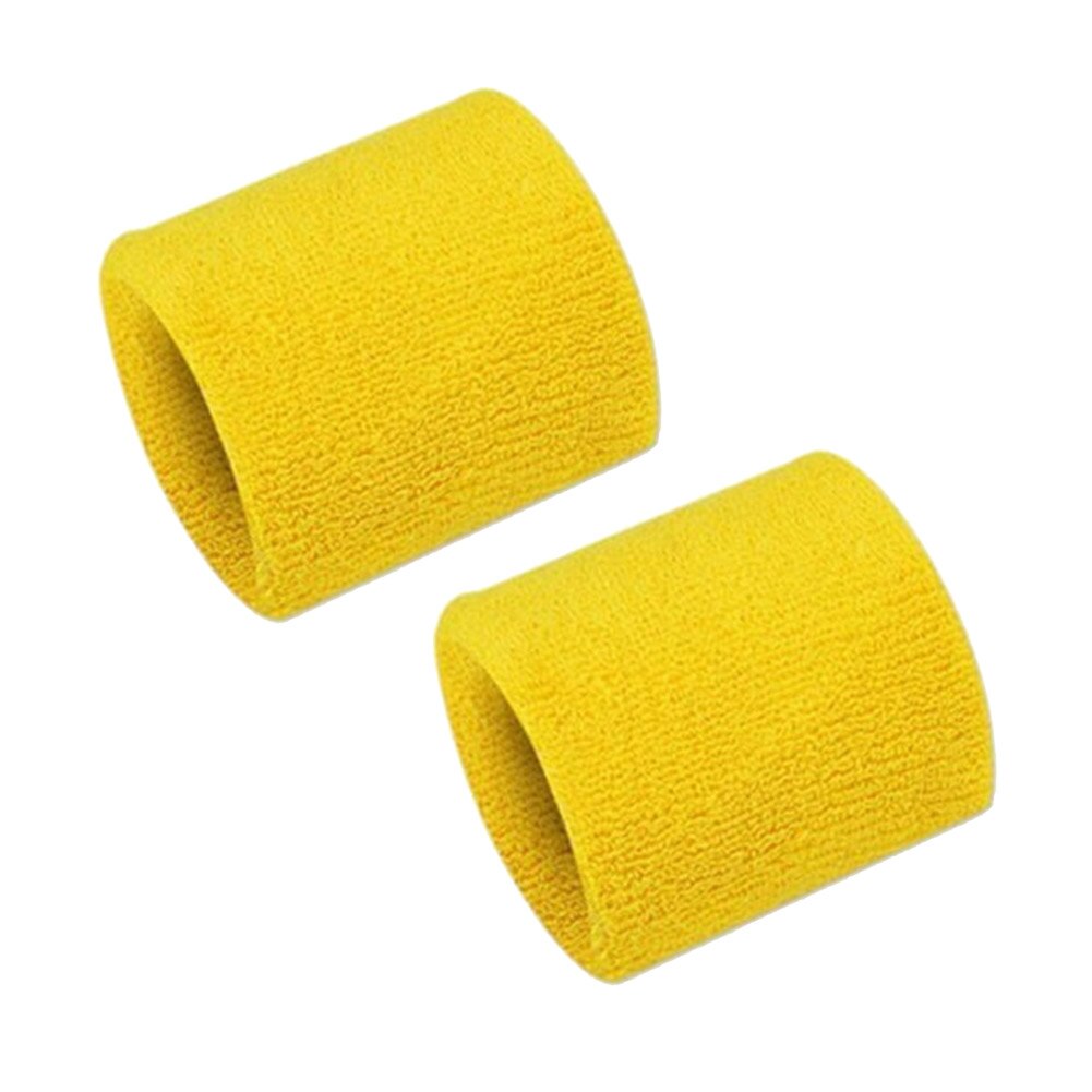 Training Zweetband Oefeningen Band 1 Paar Unisex Zweet-Absorberende Polyester: YELLOW / 10 8cm