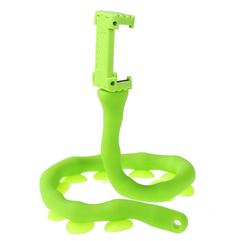 Octopus Rubber Sucker Tripod Selfie Sticks Table Holder For Smartphone 360 Rotate Cell Phone Caterpillar Video Estabilizor Stand: green