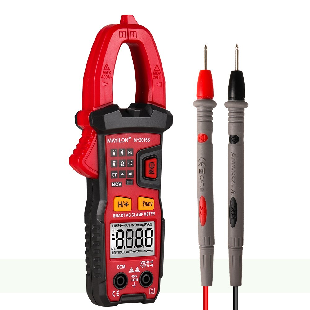 AC DC Digital Clamp Meter RMS Current Voltage Multimeter Measurement Capacitance Electrical Megger Tester