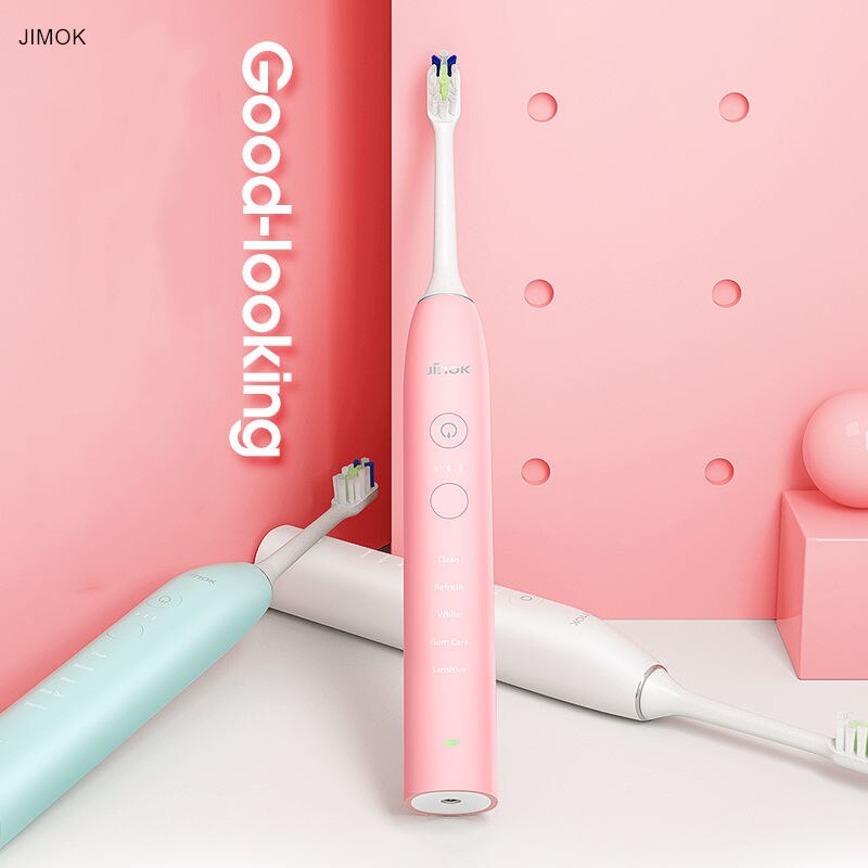 JIMOK-cepillo de dientes eléctrico sónico para adulto, cepillo de dientes eléctrico recargable (K2)