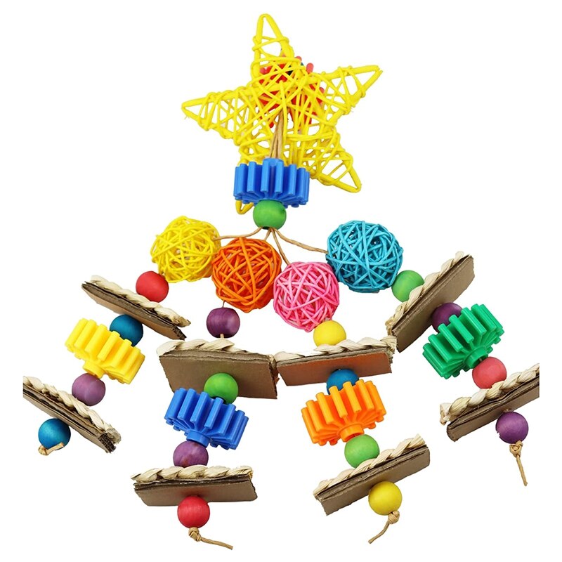 Bird Parrot Toys,Parrot Chewing and Climbing Toys, for Small Parrots, Budgies, Macaws,Bird Cage Accessories Decoration