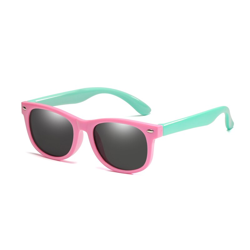 Lange Keeper Gepolariseerde Kids Zonnebril Jongens Meisjes Baby Baby Mode Zonnebril 100% UV400 Brillen Kind Shades Gafas Infantil: pink light green
