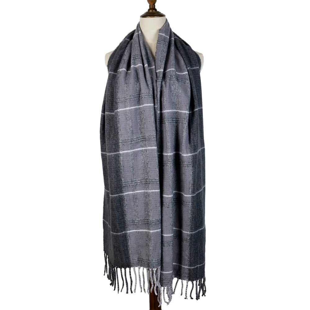 Skjerf herre jacquard ull kashmir herre skjerf europeisk vendbar dusk vevde sjal inverno rutete herre skjerf varm myk boutique