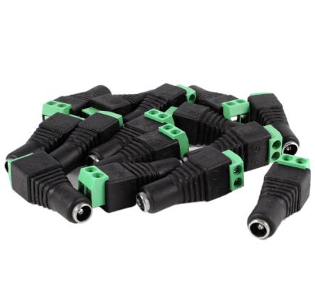 DC Power Pigtail kabel, 10 stuks DC-stekker en bus, Power Pigtail adapter, 5 ,5 x 2,1 mm DC holle stekker voor CCTV-bewakingscamera-adapter