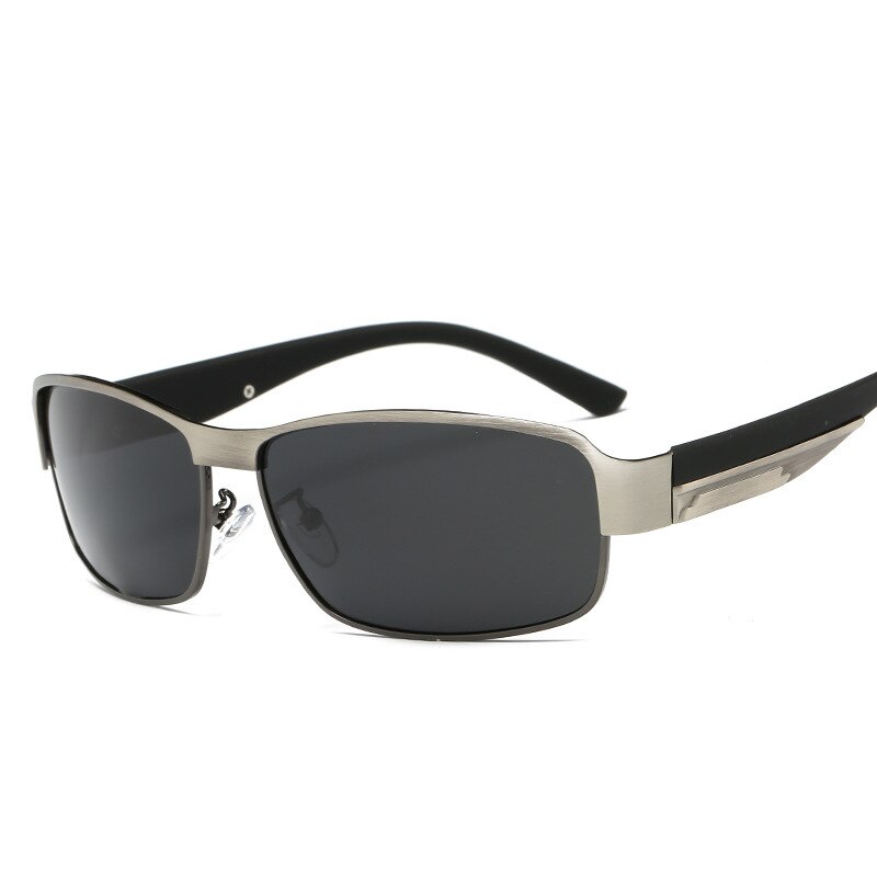 Zomer gepolariseerde zonnebril metalen montuur binnencoating heren zonnebril met schaduwglazen autobrillen zonnebril: Zilver