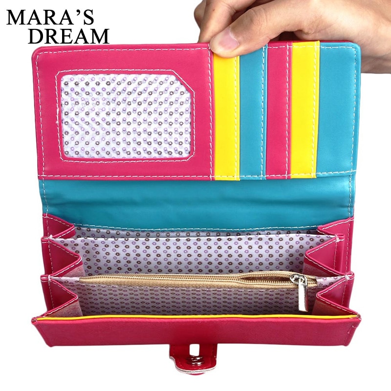 Mara's dream rits pu lederen portemonnee kaarthouder fotohouders dames top merk portemonnee portemonnee dames portemonnee portemonnees