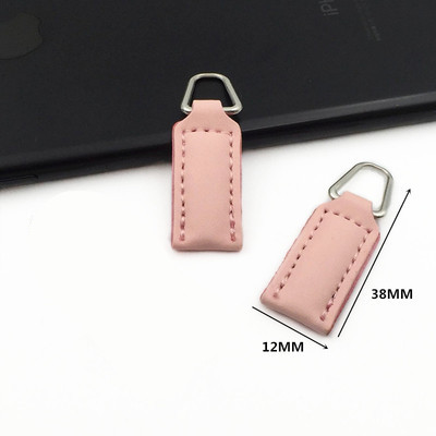 2pcs Leather Zipper Pull Tags Zip Puller Handbag Repair Accessory