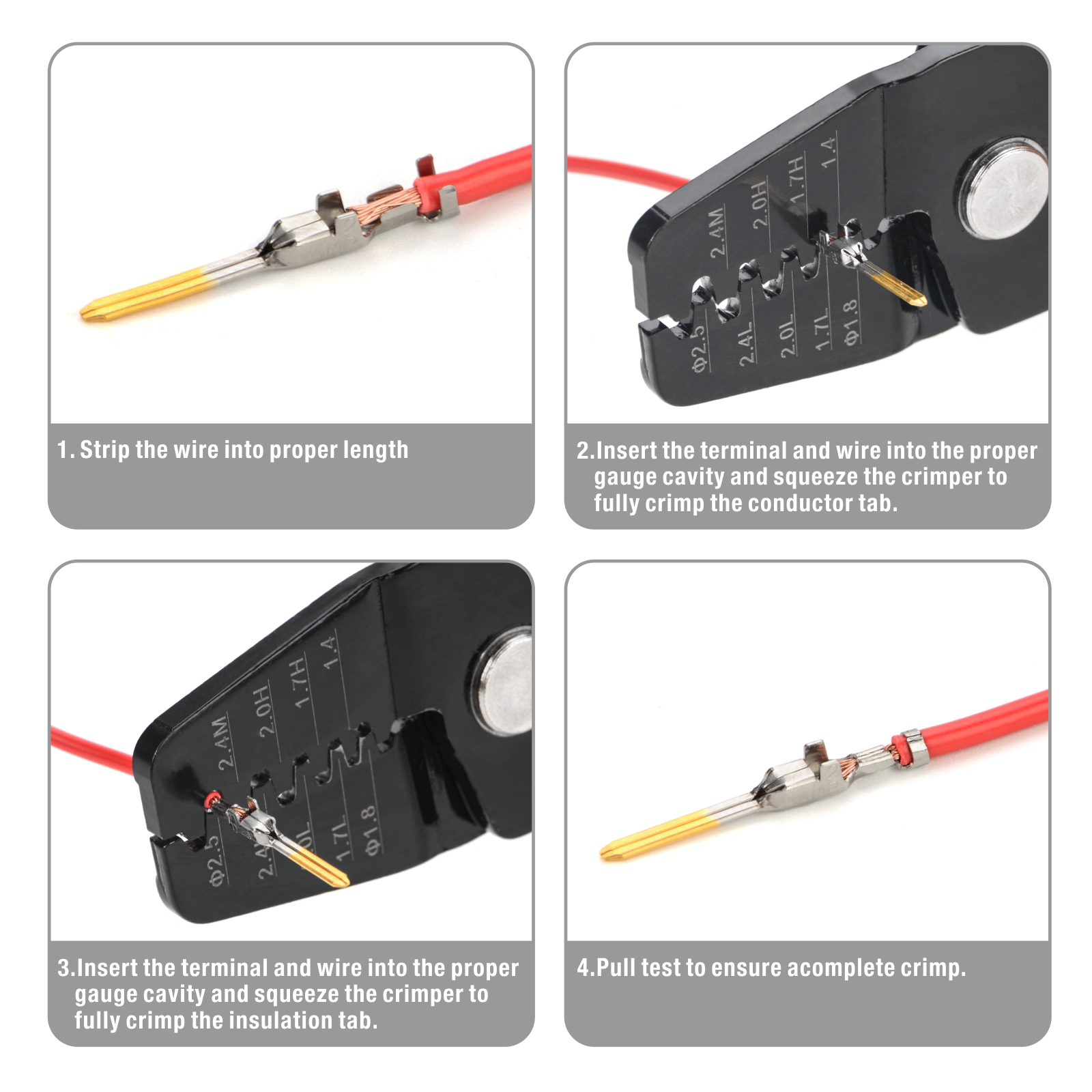 IWS-1440L Multi-Function Automotive Connector Male And Female Dupont Pin Crimping Pliers,Wiring Harness Terminal plug Hand Tool