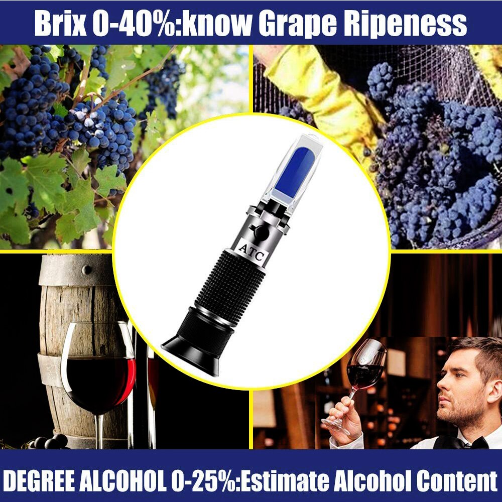 0-90% Handheld Refractometer Brix Scale Honey Sugar Content Sugar Food