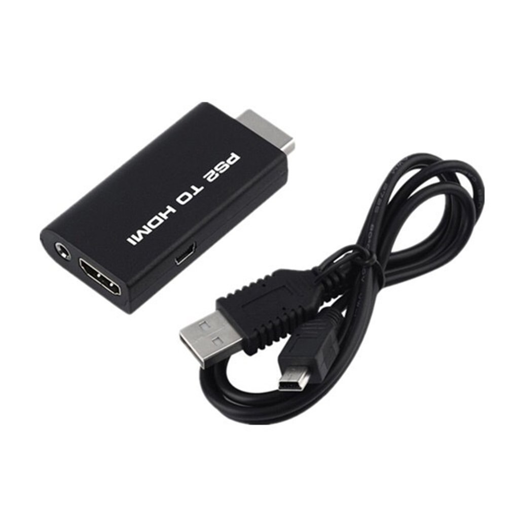 HDV-G300 PS2 a HDMI 480i/480p/576i Adaptador convertidor de Audio y vídeo con soportes de salida de Audio de 3,5mm todos los modos de pantalla PS2