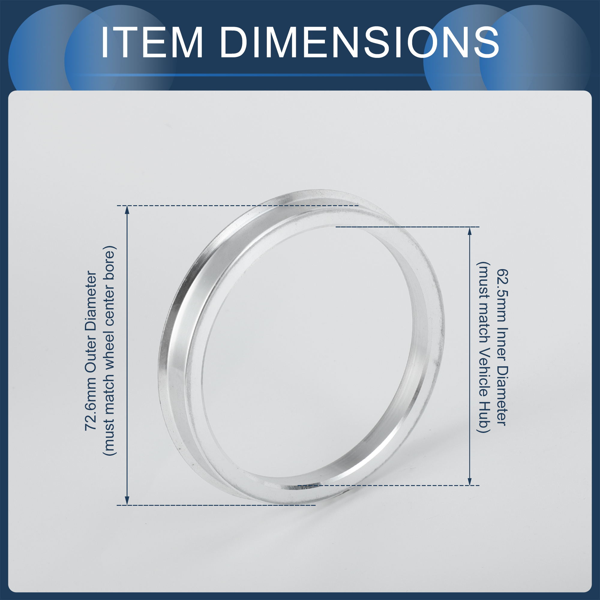UXCELL 4pcs OD 70.1/72.6/72.1/73.1mm to ID 57.1/60.1/64.1/54.1/66.6/62.5mm Hub Centric Rings Wheel Hubrings Aluminum Alloy