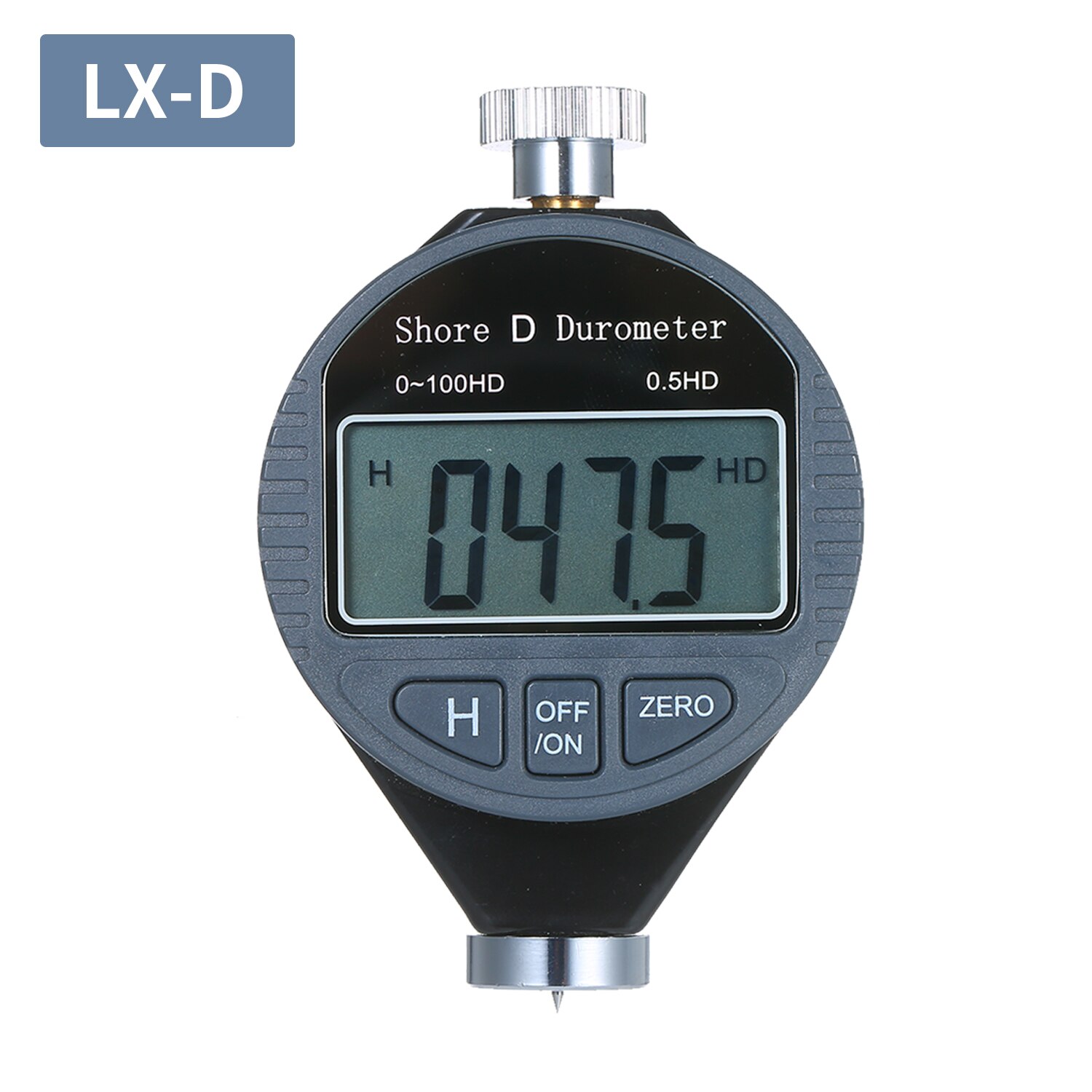 Digitalt durometer bærbart 0-100hd shore d hårdhedstester målerskala til gummidæk plastgulv med stort lcd-display