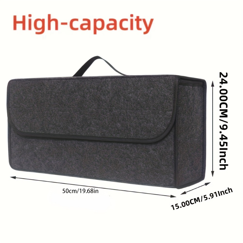 Compartimento antideslizante, organizador de almacenamiento de maletero, herramientas, bolsa de almacenamiento de coche, organizador de maletero, caja de almacenamiento de fieltro suave, accesorios para coche,