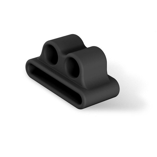 Anti-lost Silicone Bluetooth Earphone Stand Holder For AirPods Apple i7 Earphones Earbud Holder Clip For Apple Watch: Black