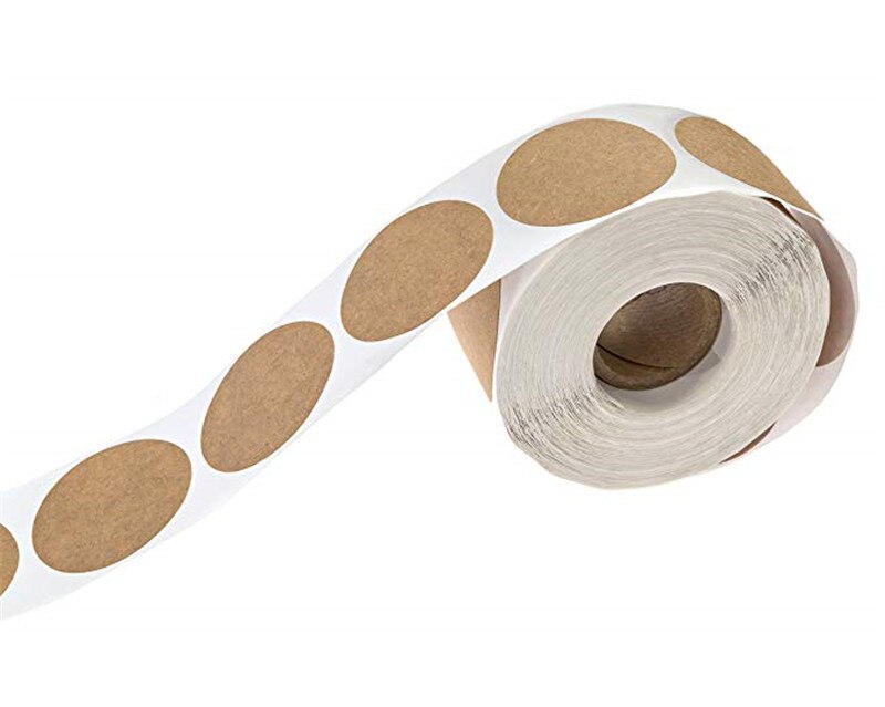 1 inch Round Natural Brown Kraft Stickers 500 Pcs per Roll DIY craft stickers for box Package Scrapbook Stationery Sticker