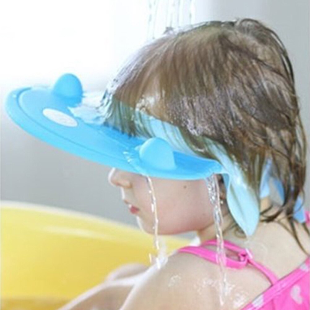 Adjustable Baby Shower Cap Hair Wash Shield For Children Protect Shampoo Kids Bath Visor Hat Bath Shower Cap Wash Hair Shield#30