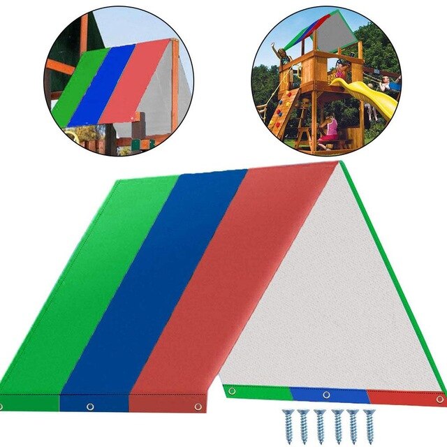 Balançoire extérieure parasol enfants bâche simple installation parasol aire de jeux toit abri de pluie neige et imperméable: 1