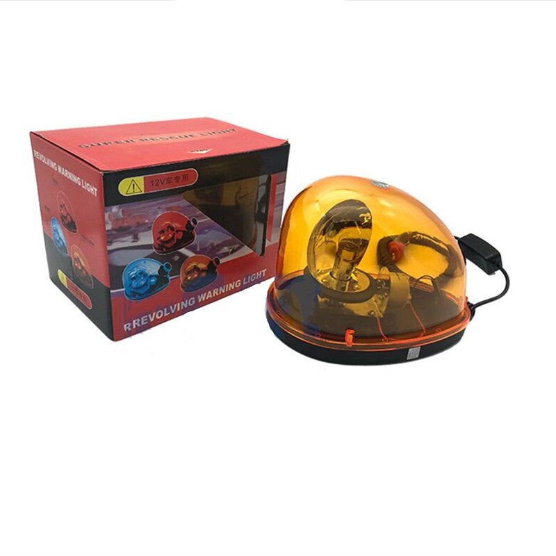 12V/24V Warning Light Car Adsorption Spin Red Blue Yellow Road Rubbish Truck Magnetic Force Work Security Night Anti-Theft Lamp