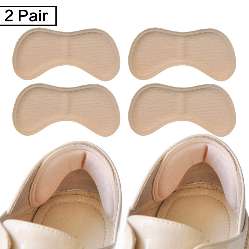 5Pairs Heel Insoles Patch Pain Relief Anti-wear Cushion Pads Feet Care Heel Protector Adhesive Back Sticker Shoes Insert Insole: Beige