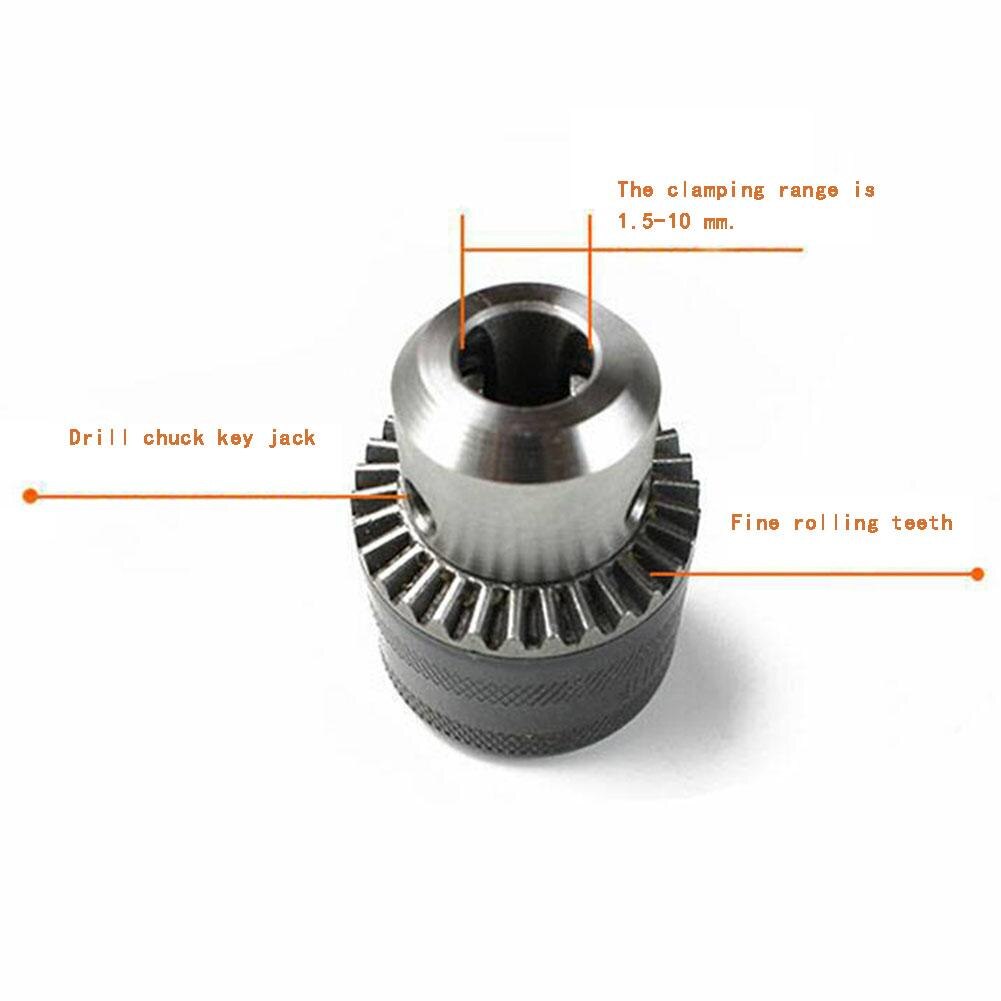 Fastspænding mini elektrisk borepatron vinkelsliber boremaskine borepatron med nøgle drejebænk tilbehør 1.5-10mm