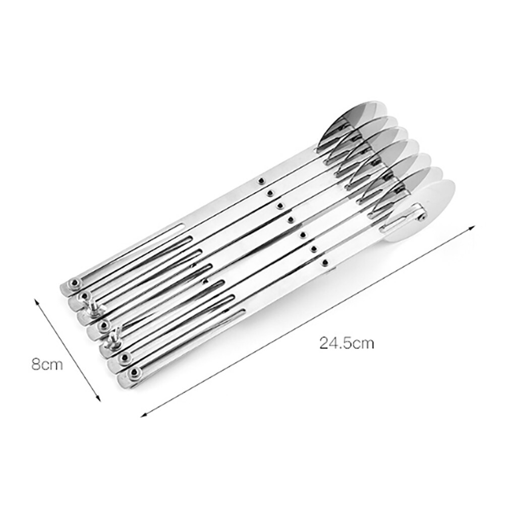 3/5/7 räder Teig Teiler Cutter Edelstahl Pasta Messer Einstellbare Rollen Klinge Pizza Gebäck Schäler Backen Werkzeuge: 7 Räder