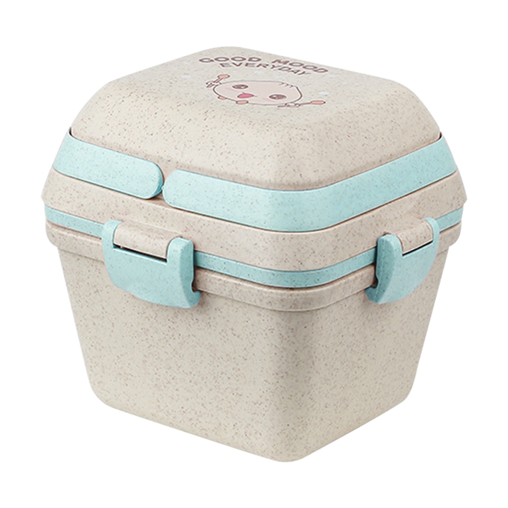 Voedselcontainer van tarwestro, voedsel bentobox, snack lunchbox voor kinderen met compartimenten lunchbox