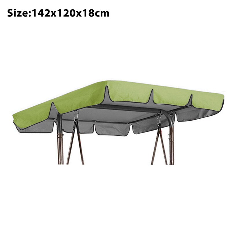 2/3- zits tuinschommelstoel luifelhoes schaduwdoek waterdicht uv-bestendig buiten tuin hangmat tent schommel bovenhoes niet vervaagd: Legergroen 2 zitplaatsen