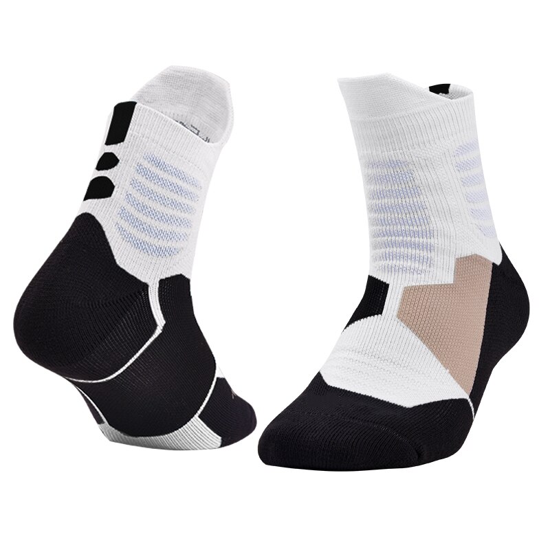 Brothock basketball socken strümpfe professionelle elite engen training handtuch dicken schweiß-saugfähigen sport socken männliche strümpfe: White