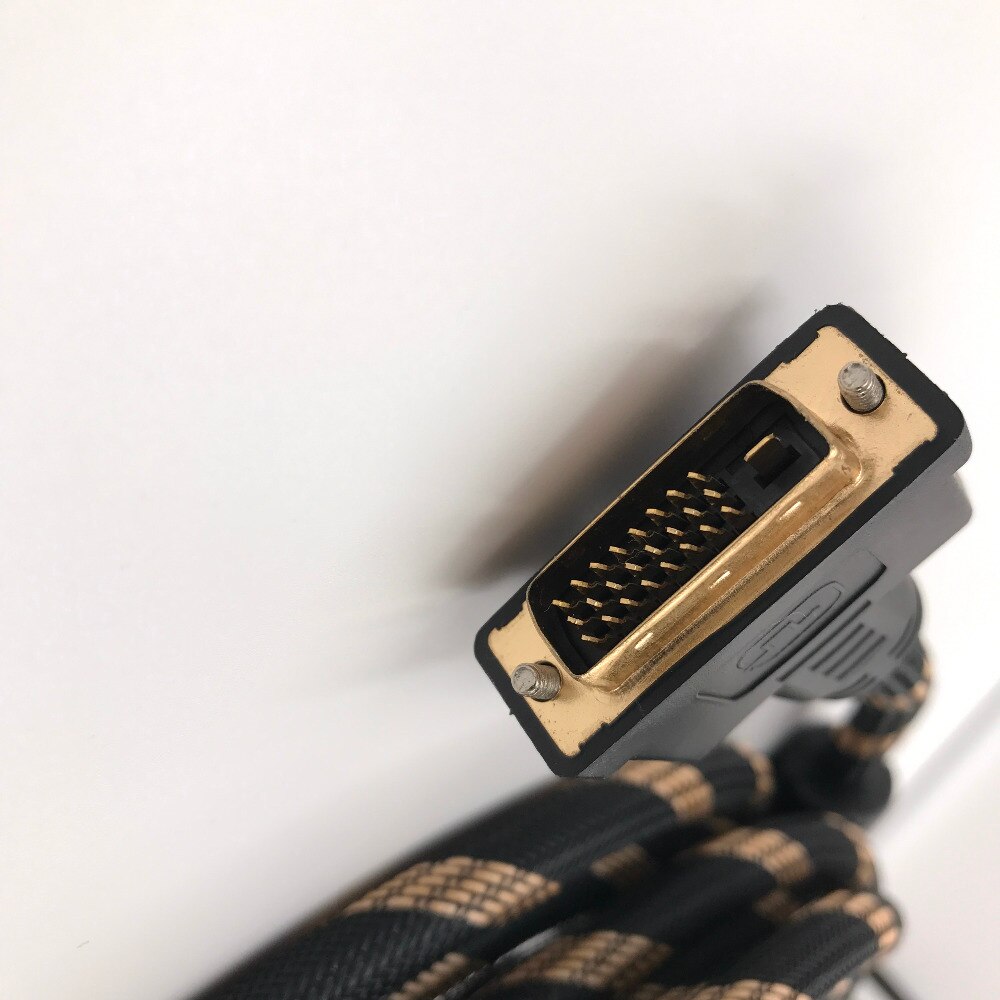 DVI 24+1 Dual Link Cable Gold Plated Male-Male Compatible DVI 24+5 Copper Cable Support 3D With Two Ferrite Cores 3m 5m 10m
