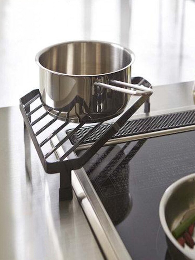 Triangle Bbq Rack Kitchen triangle pot rack shelf floor corner dish ... – Grandado