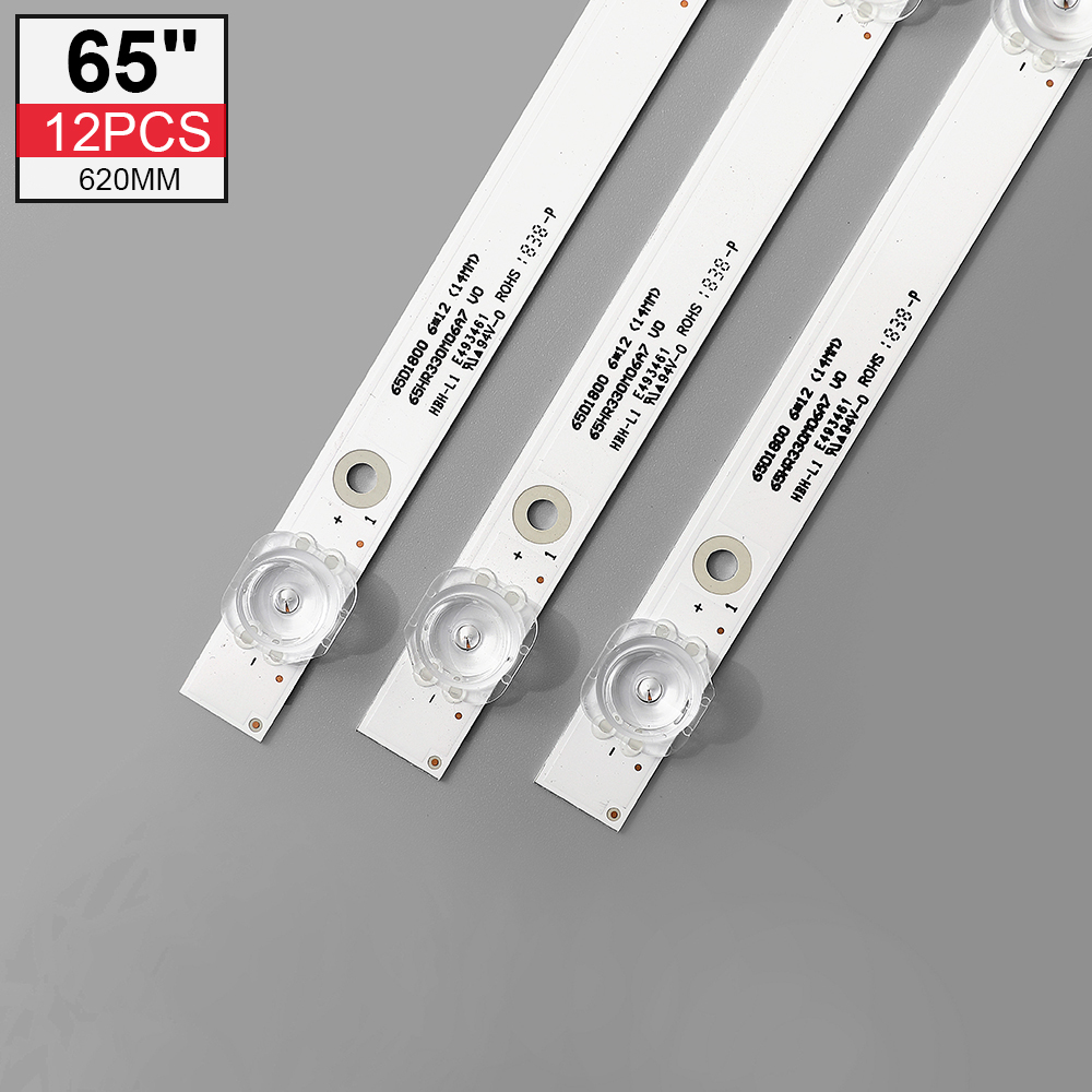 Bande de rétro-éclairage LED, 6 lampes pour Hitachi 65R80 AW TCL65D06-ZC23AG-04 05 65D1800 V0 ZC2 HRB TV-65UHD4K