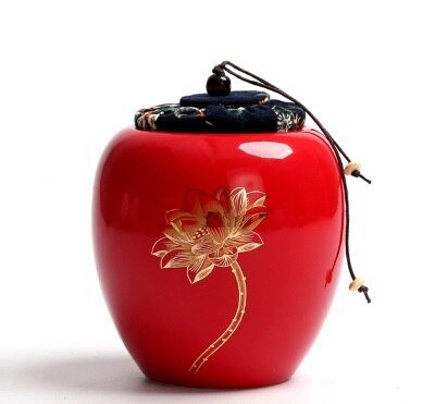 Jar Reizen Huishouden Koffie Opbergdoos Fles Bus Seal Craft Klassieke Thee Caddy Organisator Mini Snoep Keramiek Tin: 1