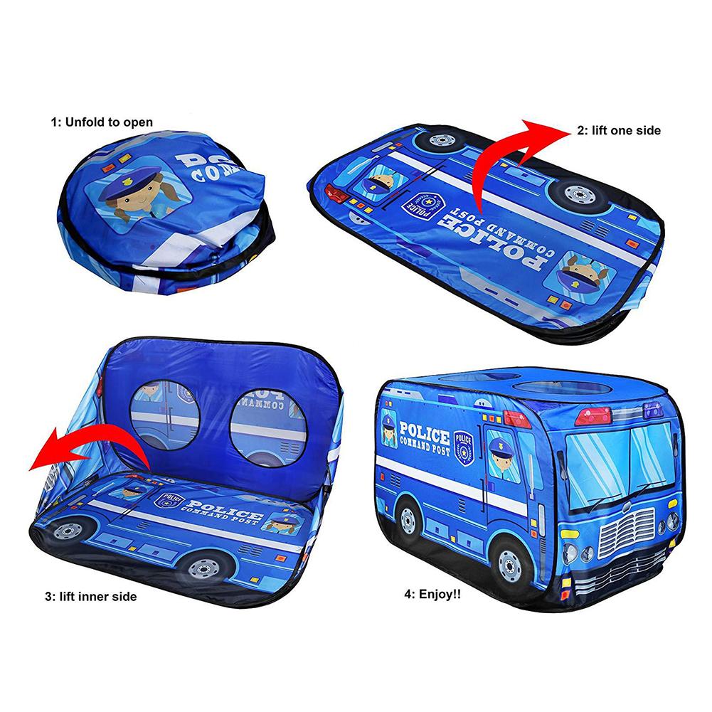 Kinderen Speelgoed Brandweerwagen Tent Doek Auto Spel Huis Huis Bus Gratis Te Bouwen Vouwen Opslag Outdoor En Indoor gebruik Non-woven