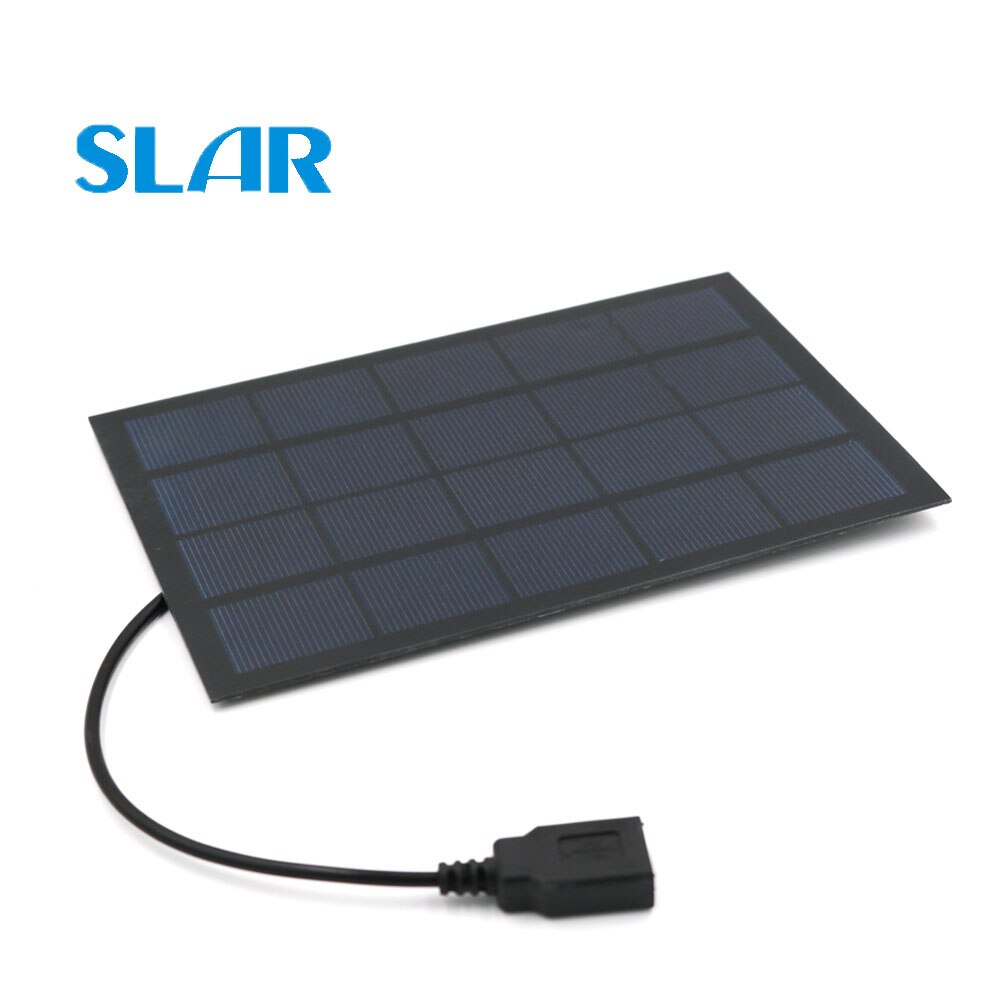 Mini Solar Cell 5 V 2W 3W 4W 7W Output Usb Outdoor 18650 Batterij Oplader Usb vrouwelijke Poort 5 V Laadregelaar Zonnepaneel
