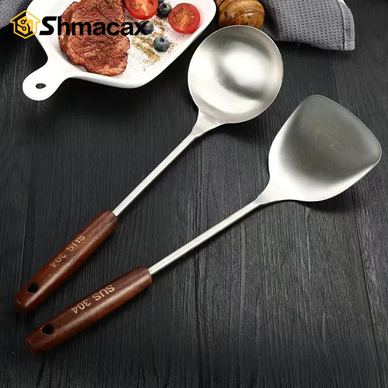 Keukengerei Wok Spatel Ijzer En Pollepel Gereedschapsset Spatel Voor Roestvrij Staal Koken Equpment Keuken Accessoires Essentials