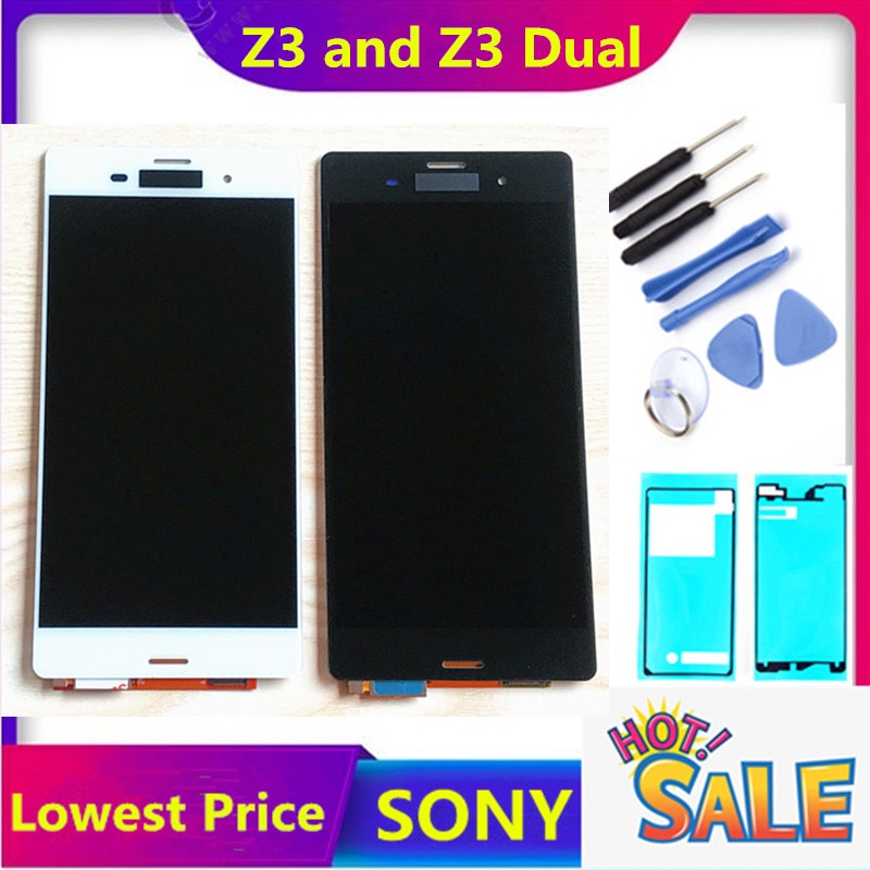 5.2 ''ORIGINELE Voor SONY Xperia Z3 Lcd Touch Screen D6603 D6616 D6653 Vervanging LCD voor SONY Xperia Z3 dual D6633 D6683