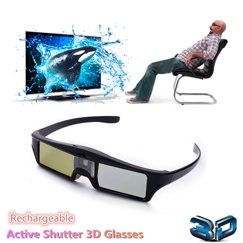 Oplaadbare actieve sluiter 3d glazen voor optoma benq acer sony all dlp projector