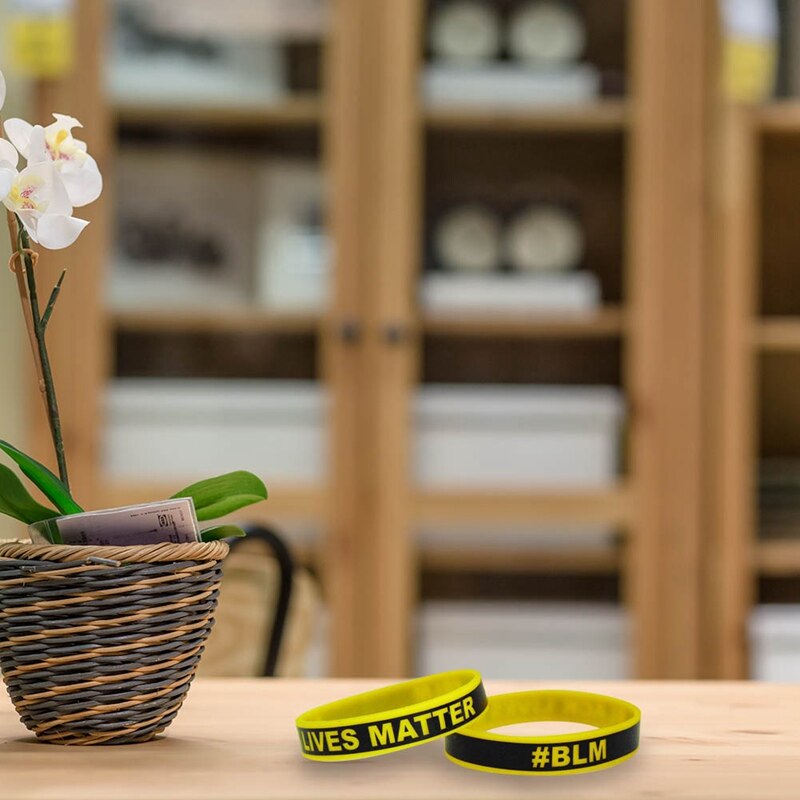Schwarz Menschen Kampf Gegen Rasse Diskriminierung SCHWARZ LEBT ANGELEGENHEIT Silikon Armband