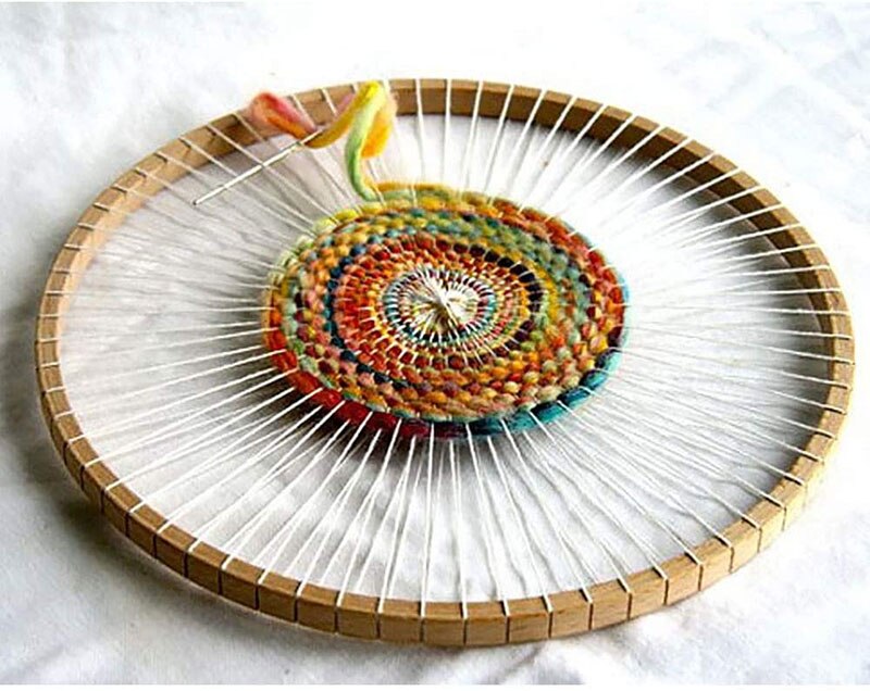 1/2Pcs Round Wooden Knitting Loom Handmade Weaving Machine Craft DIY Weaving Tools for DIY Handmade Wall Hangings Household Tool