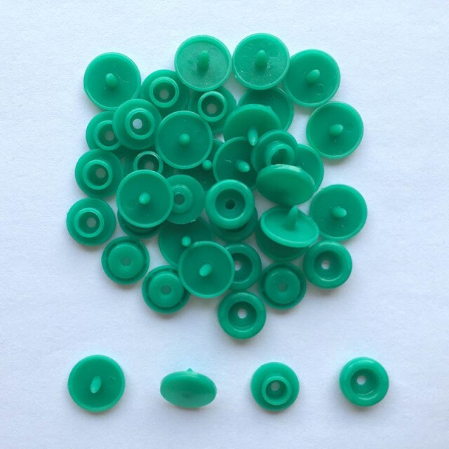 50Sets Plastic Snaps Button Fasteners T5 Bag Folder Dark Buckle Button Resin Garment Accessories For Clothes Scrapbooking: Light green