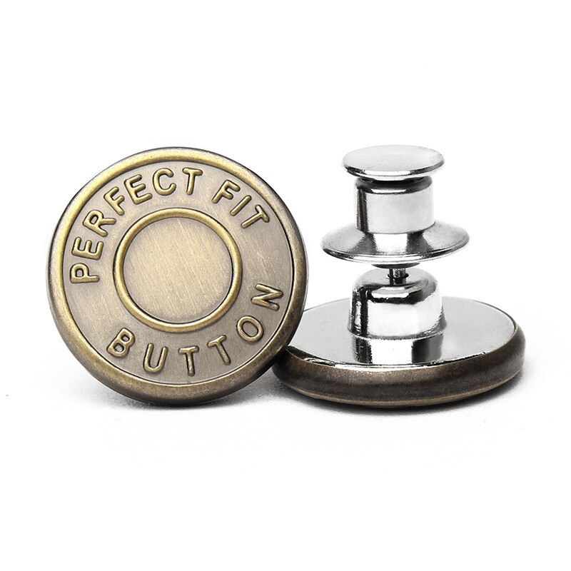 Broche de pantalon rétractable pour Jeans, boutons en métal détachables, bouton rétractable, boucles sans couture, ajustement parfait, réduit la taille: M